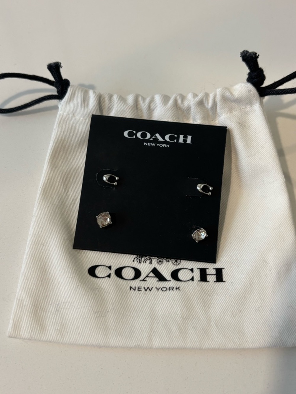 Coach Stud Earrings Set NWT